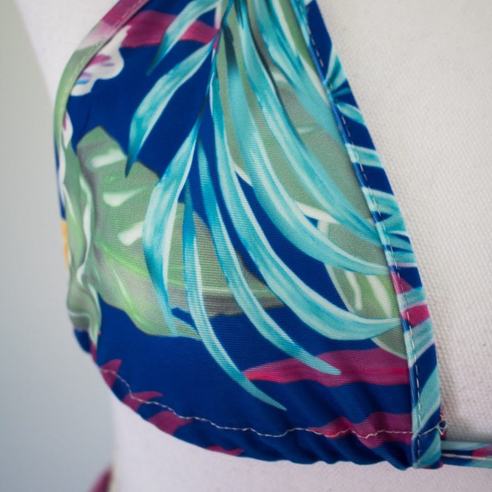 NWOT Tropical 3-Piece Bikini w/Cover-up Kimono- L - Picture 10 of 12